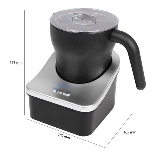  [아마존베스트]Clatronic MS 3326, 3in1 milk frother, electronics 3 function switches, milk froth warm and cold, heat milk, non-stick coating inside and outside, milk froth quantity approx. 500 ml