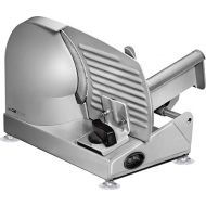 Clatronic MA 3585 All Metal Food Slicer / Large, Rustproof Stainless Steel Blade (Diameter 190 mm), 150 Watt, Universal Serrated Blade, Die Cast Aluminium Motor Housing, Freely Adj