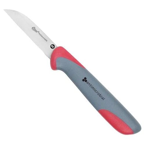  [아마존베스트]Clauss 18428Kitchen Knife Titanium Nitride Coated Blade, 6cm, Grey/Red