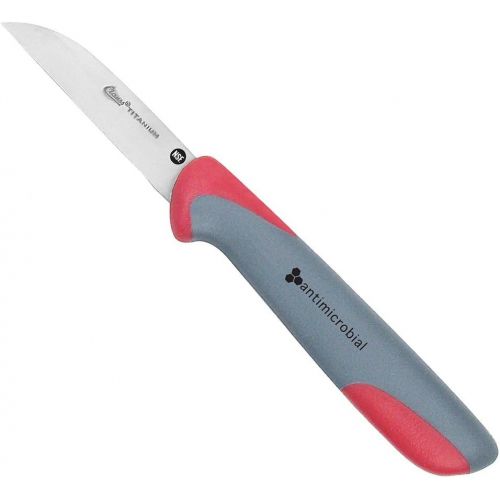  [아마존베스트]Clauss 18428Kitchen Knife Titanium Nitride Coated Blade, 6cm, Grey/Red