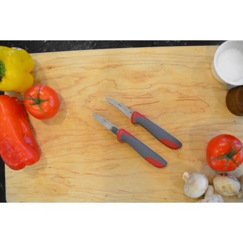  [아마존베스트]Clauss 18428Kitchen Knife Titanium Nitride Coated Blade, 6cm, Grey/Red