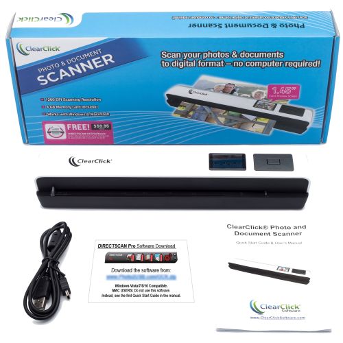  ClearClick Photo & Document Scanner with 1.45 Preview LCD, 4 GB Memory Card, & OCR Software