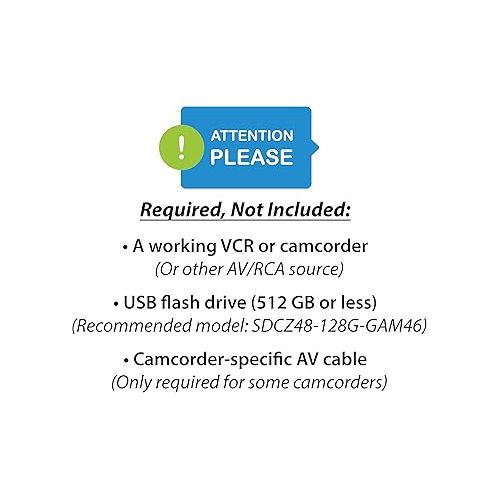  ClearClick Video to Digital Converter 2.0 (Second Generation) - Record Video from VCR's, VHS Tapes, AV, RCA, Hi8, Camcorder, DVD, Gaming Systems