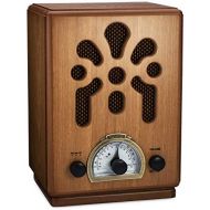 ClearClick Classic Vintage Retro Style AM/FM Radio with Bluetooth - Handmade Wooden Exterior