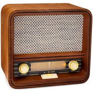 ClearClick Classic Vintage Retro Style AM/FM Radio with Bluetooth & Aux-in - Handmade Wooden Exterior