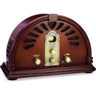 [아마존베스트]ClearClick Classic Vintage Retro Style AM/FM Radio with Bluetooth - Handmade Wooden Exterior