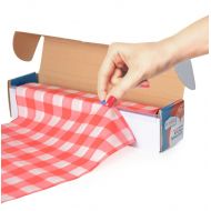 Clearly Elegant 2 Rolls Plastic Disposable Vinyl Red Gingham Checkered Tablecloth Roll for Picnic, Party Lunch, Dinner (2 Rolls)