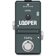 Clefly Tiny Looper Pedal Electric Guitar Effect Loop Pedal 10 Minutes of Looping Unlimited Overdubs USB Port True Bypass
