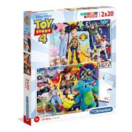 Clementoni 24761 Supercolor Puzzle Disney Toy Story 4 2 x 20 Pieces Made in Italy Jigsaw Puzzle Children Age 3+