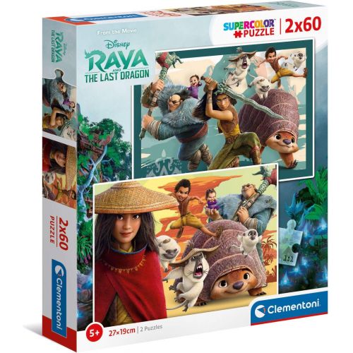  Clementoni 21616 Supercolor Puzzle Disney Raya 2 x 20 Pieces Made in Italy Jigsaw Puzzle Children Age 3 Years Plus