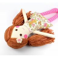 CleoAndPoppy doll with yarn hair | handmade rag doll | camille cloth doll | first doll | keepsake rag doll | girl doll