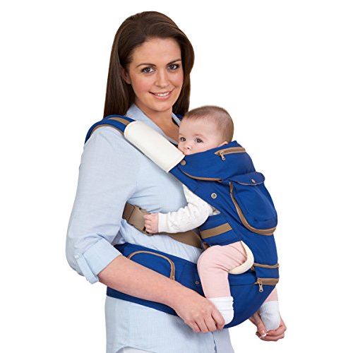  Clevamama Baby and Toddler Hip Seat Carrier, Blue, Pink, SageSilver, Universal