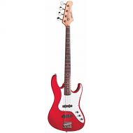 Clevan CJB-20 MRD Agathis 4-String Electric Bass Guitar, Metallic Red