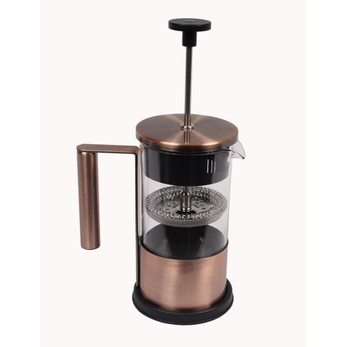  Clever Chef French Press Coffee Maker, Maximum Flavor Coffee Brewer with Superior Filtration, 2 Cup Capacity, Copper