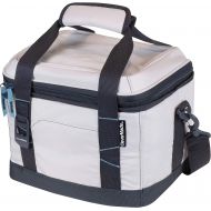 CleverMade Collapsible Soft Cooler Bag Tote - Insulated 18 Can Leakproof Small Cooler Box with Bottle Opener and Shoulder Strap for Lunch, Beach, and Picnic - Cream
