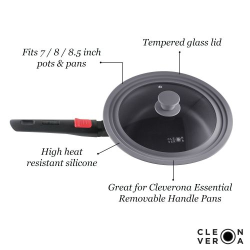  Cleverona Nonstick 3 Quart Saucepan with Detachable Handle & Clever Lid