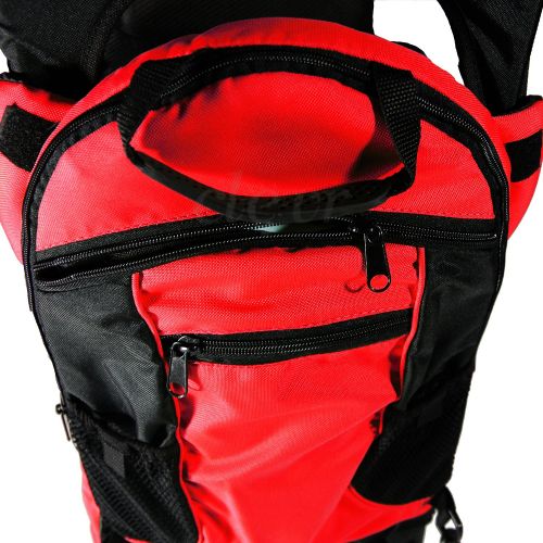  Clevr Deluxe Baby Backpack Hiking Toddler Child Carrier Lightweight with Stand & Sun Shade Visor, Red |...