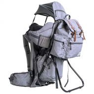 ClevrPlus Urban Explorer Hiking Baby Backpack Child Carrier, Heather Gray - Lightweight with Stylish Detachable Bag & Sun Cover for Cross Country Hikes | 1 Year Limited Warranty