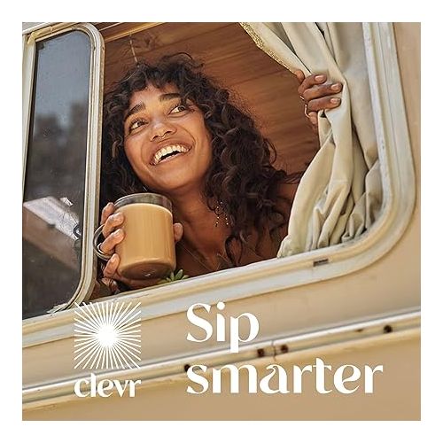  Clevr Blends Handheld Milk Frother, Stirrer, Mixer and Wisker for Coffee, Tea, Latte, Cappuccino, and Hot Chocolate Drink Prep and Fast & Easy Foam Creation, USB Re-Chargeable, No Batteries Needed