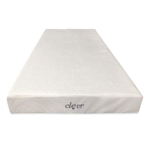  Clevr Baby & Toddler Gel Memory Foam Crib Mattress with Waterproof Bamboo Fabric Cover, Removable Washable White Cover