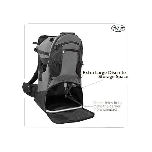  ClevrPlus Deluxe Adjustable Baby Carrier Outdoor Hiking Child Backpack Camping