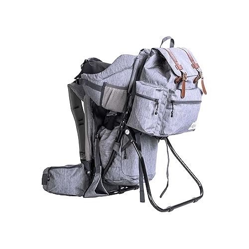  ClevrPlus Urban Explorer Child Carrier Hiking Baby Backpack, Heather Gray