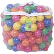 [아마존베스트]Click N Play Pack of 200 Phthalate Free BPA Free Crush Proof Plastic Ball, Pit Balls - 6 Bright Colors in Reusable and Durable Storage Mesh Bag with Zipper