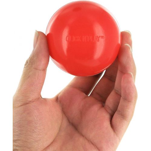  [아마존베스트]Click N Play Pack of 50 Phthalate Free BPA Free Crush Proof Plastic Ball, Pit Balls - 6 Bright Colors in Reusable and Durable Storage Mesh Bag with Zipper
