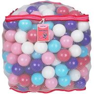 [아마존베스트]Click N Play Plastic Ball Phthalate Free Bpa Free Crush Proof Pit Balls 5 Pretty Feminine Colors in Reusable Mesh Storage Bag with Zipper (Pack 200)