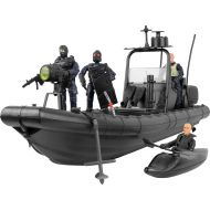 Click N Play Click N’ Play Military Elite Swat Unit Force Patrol Dinghy Boat 25 Piece Play Set with Accessories.