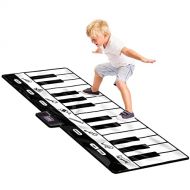 [아마존베스트]Click N Play Gigantic Keyboard Play Mat, 24 Keys Piano Mat, 8 Selectable Musical Instruments + Play -Record -Playback -Demo-mode