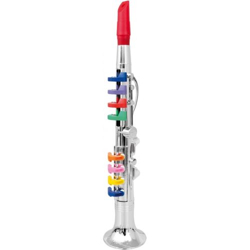  [아마존베스트]Click N Play Clarinet with 8 Colored Keys, Metallic Silver