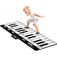 Click N Play Gigantic Keyboard Play Mat, 24 Keys Piano Mat, 8 Selectable Musical Instruments + Play -Record -Playback -Demo-mode