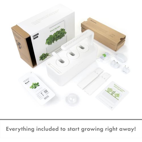  Visit the Click and Grow Store Click and Grow Smart Garden 3 Indoor Herb Garden (Includes Basil Plant Pods), White