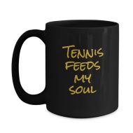 /ClickShop365 Tennis feeds my soul - sports coffee mug gift