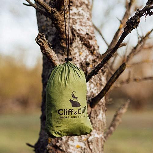  Besuchen Sie den Cliff&Cliff-Store Cliff&Cliff Hangematte Outdoor Wunder - Innovative 2 in 1 Outdoor Hangematte mit Moskitonetz als Camping Zubehoer | Backpacker Zubehoer | Survival Rucksack | Outdoor Ausruestung | Su