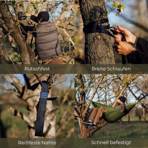  Besuchen Sie den Cliff&Cliff-Store Cliff&Cliff Hangematte Outdoor Wunder - Innovative 2 in 1 Outdoor Hangematte mit Moskitonetz als Camping Zubehoer | Backpacker Zubehoer | Survival Rucksack | Outdoor Ausruestung | Su