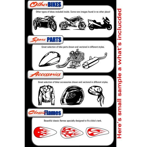  Clipart deSIGN USA Motorcycle Biker Clipart-Vinyl Cutter Plotter Clip Art Images-Sign Design Vector Art Graphics CD-ROM