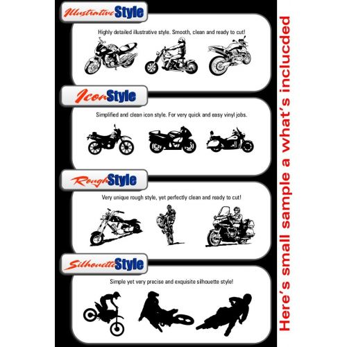  Clipart deSIGN USA Motorcycle Biker Clipart-Vinyl Cutter Plotter Clip Art Images-Sign Design Vector Art Graphics CD-ROM