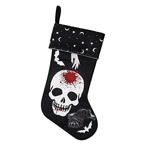  Clobeau Halloween Stocking Hanging Socks Trick or Treat Bag Skeleton Skull Stockings Home Decor Fireplace Ornaments Festival Christmas Party Halloween Hanging Bags Xmas Tree Decor Party Fa