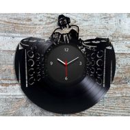 ClocksyShop Dj Gift Vinyl Clock Dj Decor Vintage Wall Clock Home Decoration Vinyl Record Design