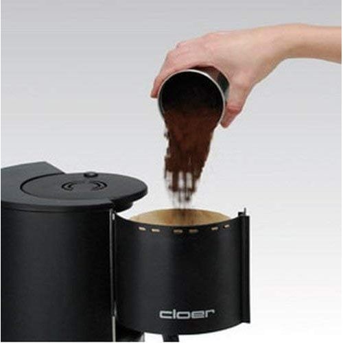  Cloer 7589 Kaffeemuehle mit Schlagwerk, Kunststoff, Schwarz, Edelstahl
