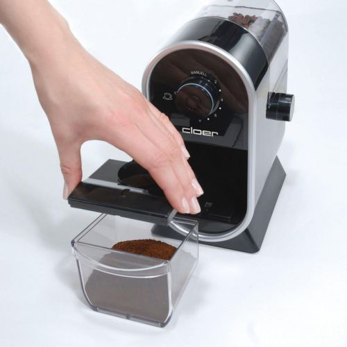  Cloer 7560 Elektrische Kaffeemuehle mit Scheibenmahlwerk / 100 W / fuer 150 g Kaffeebohnen / fuer 2-12 Tassen / verstellbarer Mahlgrad / schwarz