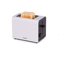 Cloer 3519 Toaster / 825 W / fuer 2 Toastscheiben / integrierter Broetchenaufsatz / Nachhebevorrichtung / Kruemelschublade / mattiertes warmeisoliertes Aluminiumgehause