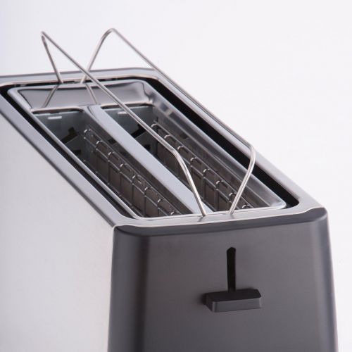  Cloer 3579 King-Size Toaster fuer 4 XXL Scheiben/Check-Funktion/Edelstahlgehause / 1500 Watt/schwarz Kunststoff