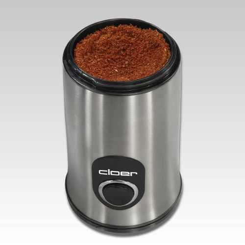  Cloer 7579 Elektrische Kaffeemuehle / 150 W / fuer 50 g Kaffeebohnen / mattiertes Edelstahlgehause