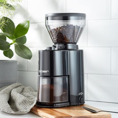 Cloer cloer 7520 elektrische Kaffeemuehle mit Kegelmahlwerk fuer 2-12 Tassen und 300 g Kaffeebohnen, 150 W, Verstellbarer Mahlgrad, schwarz