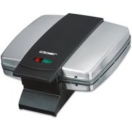 Cloer 6235 Sandwichmaker / 930 W / fuer 2 ganze Toast / Muschelform / optische Fertigmeldung / Kabelaufwicklung / mattiertes Edelstahlgehause