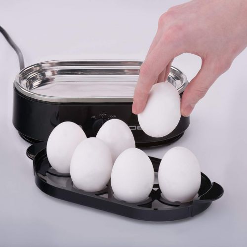  [아마존베스트]Cloer 6080 350W Black Egg Boiler with Acoustic Ready-Alert Message