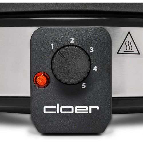  [아마존베스트]Cloer 6679 Fondue for 8 People Coated Aluminium Pot Including Splash Guard 8 Coloured Forks 1.5 Litres 1000 W Silver / Black